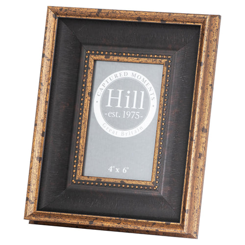 Antique  Black and Gold Beaded 4X6 Wooden Picture Frame Product Image