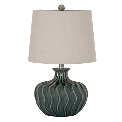 Black Sculptural Ceramic Table Lamp – view 2