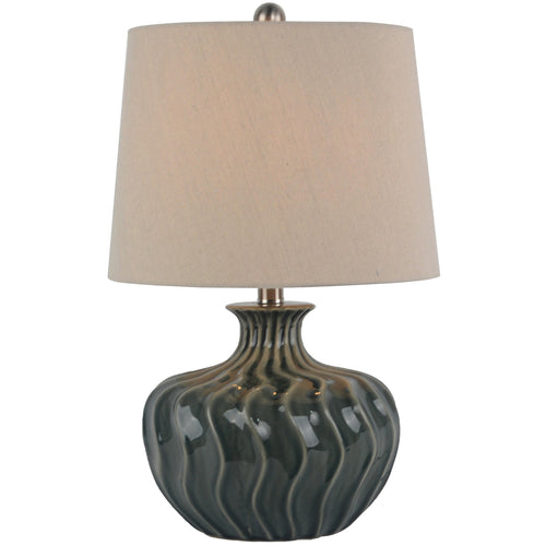 Black Sculptural Ceramic Table Lamp