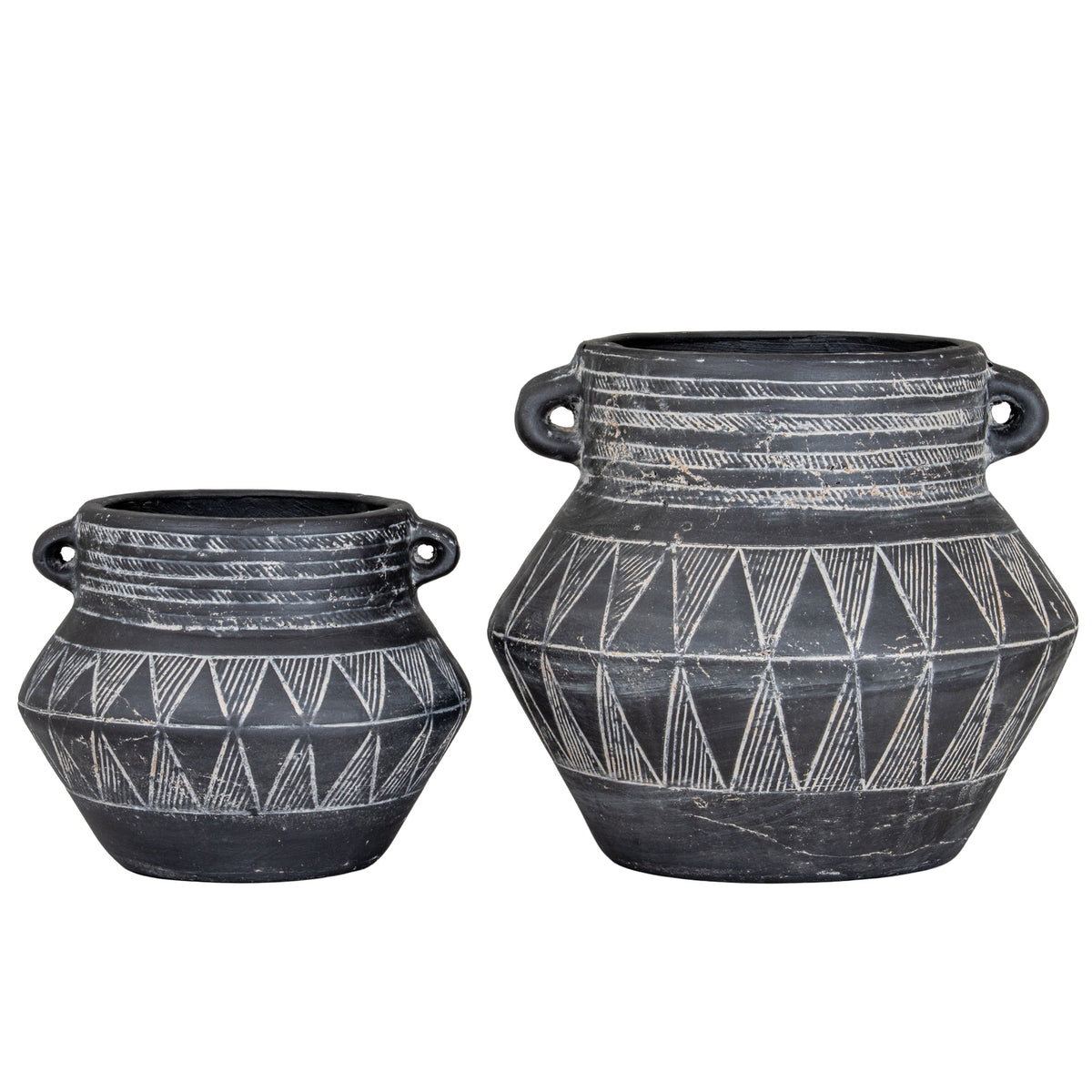 Tall Ceramic Handled Pot