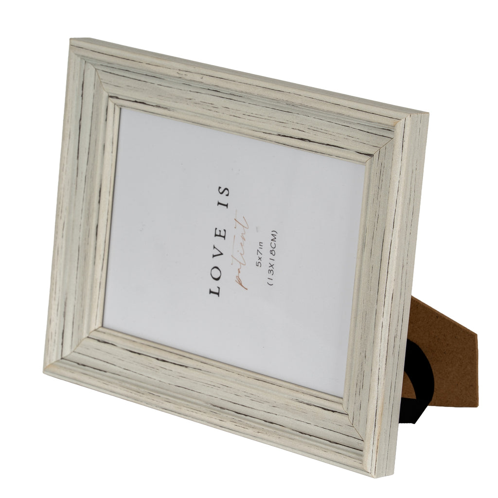 Weathered White 5X7 Wooden Picture Frame