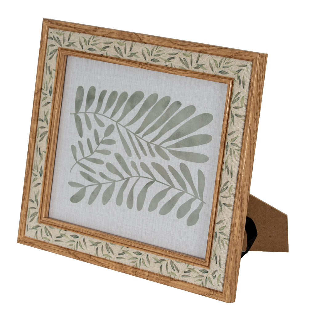 Floral Fabric Green and Brown 8X10 Wooden Picture Frame