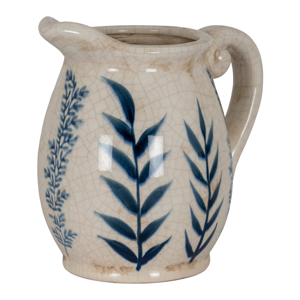 Indigo Inkleaf Small Ceramic Jug Vase Product Image