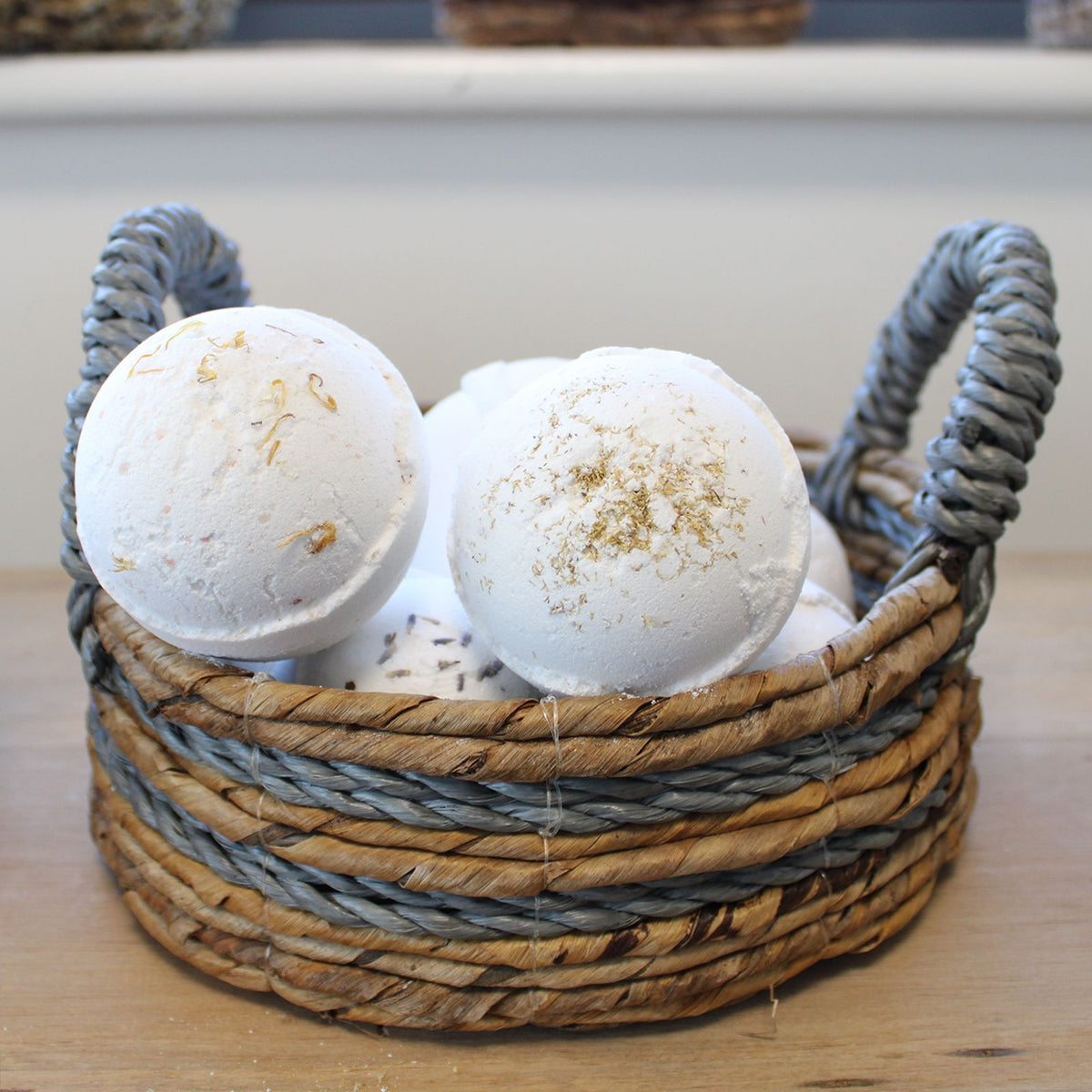 Kora Hitam-Raffia and Banana-Leaf Basket Pair