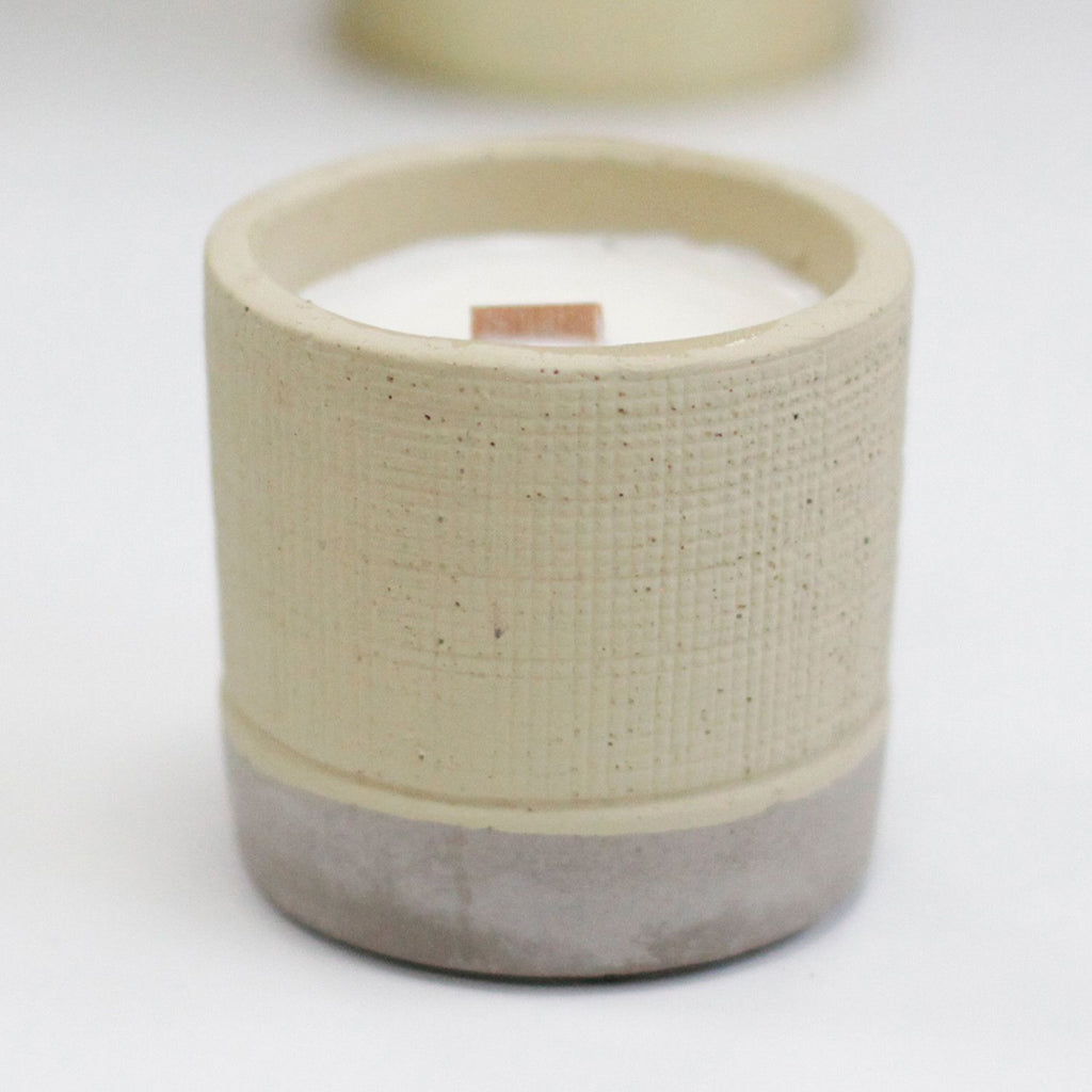 Concrete Wooden Wick Candle