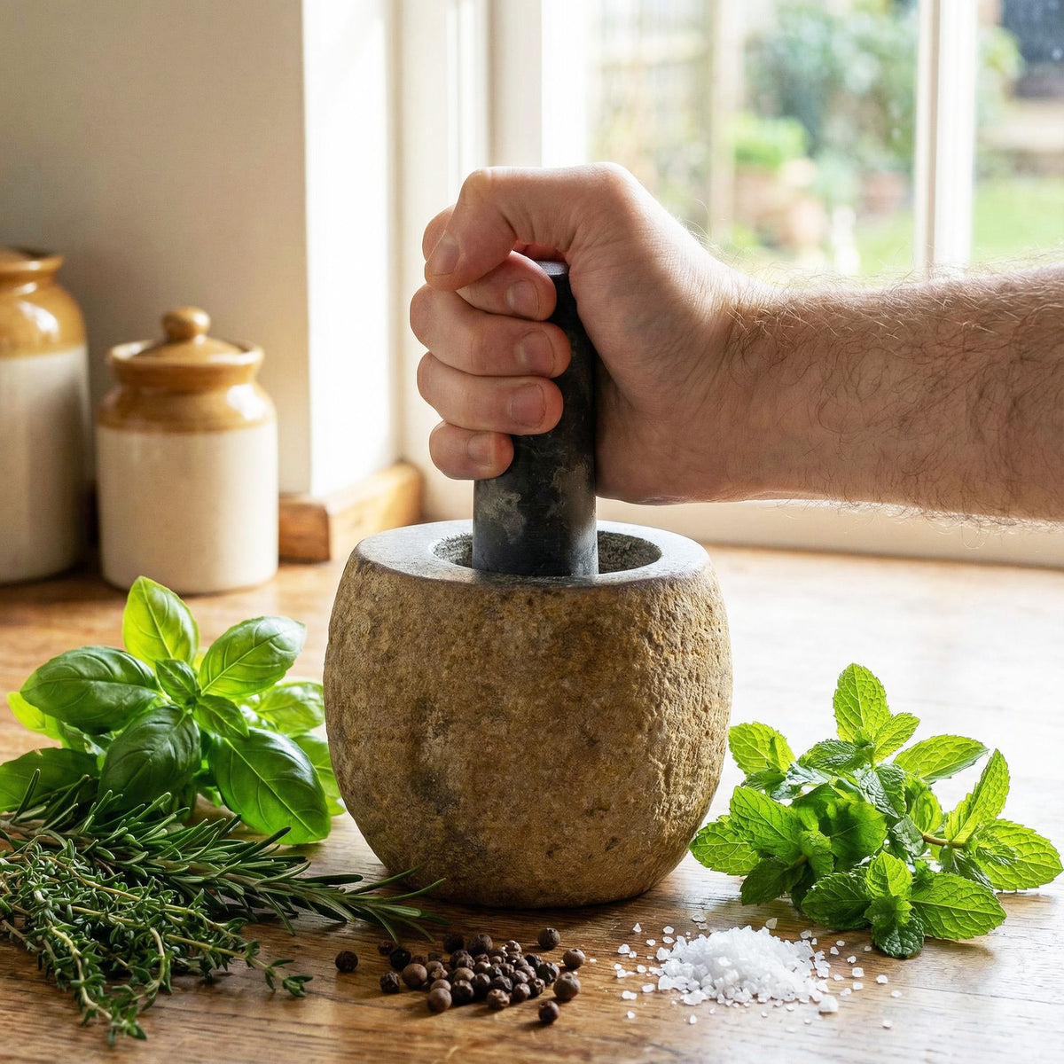 Riverstone Decorative Pestle and Mortar — Small