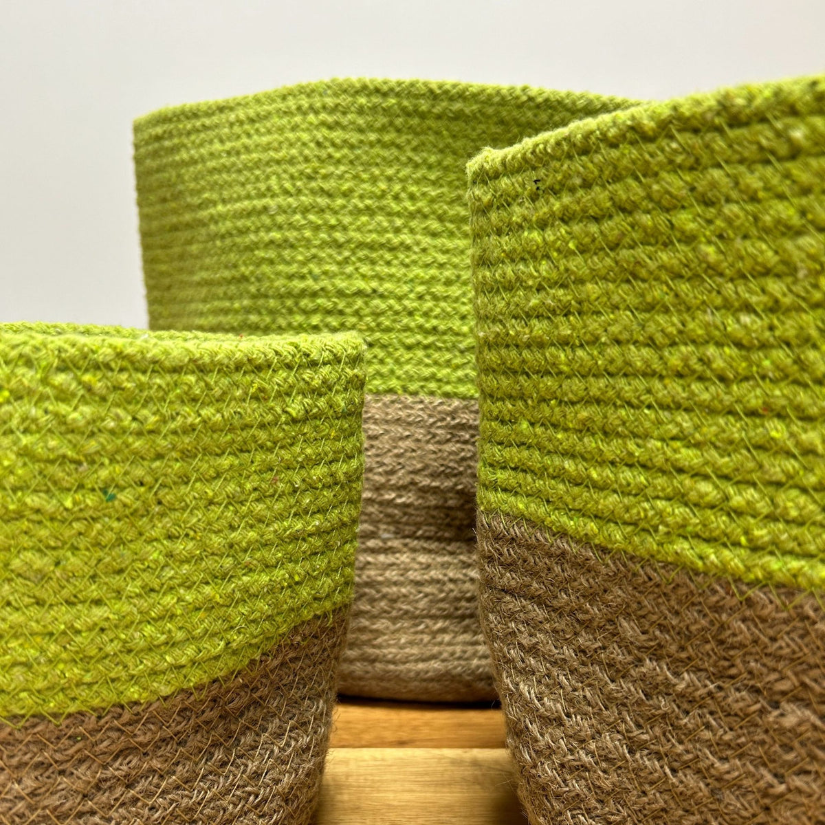 Loom Pistachio Cotton-Rope Storage Basket Trio