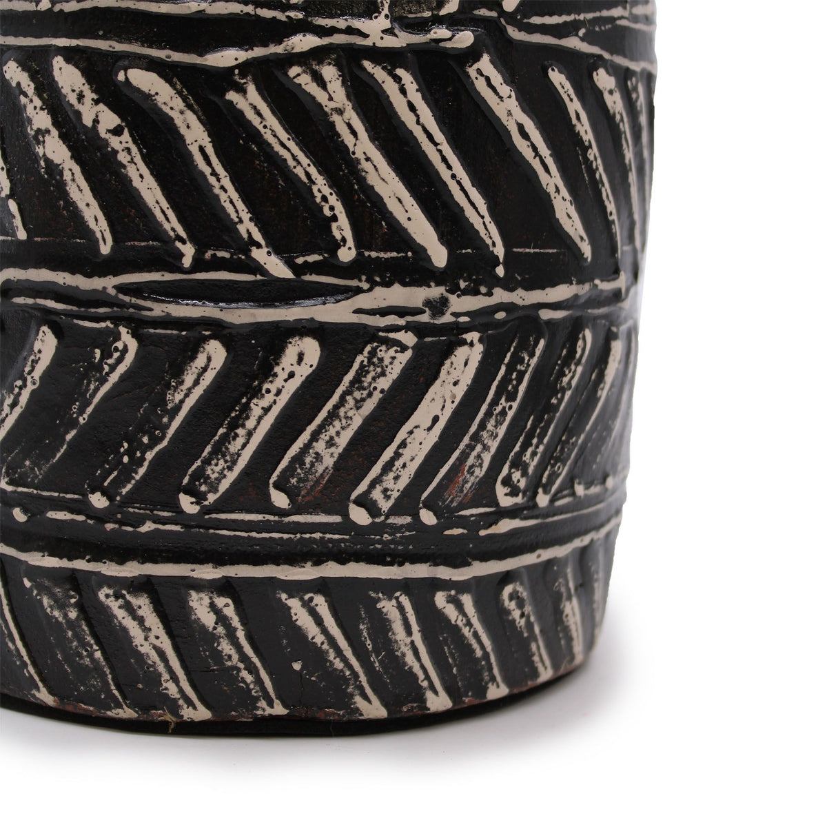 Aster Striped Tapered Ceramic Vase