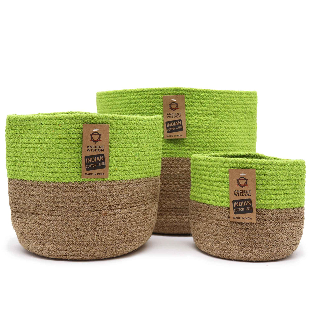 Cotton Rope-Storage-Baskets-Pistachio Set of Three Product Image