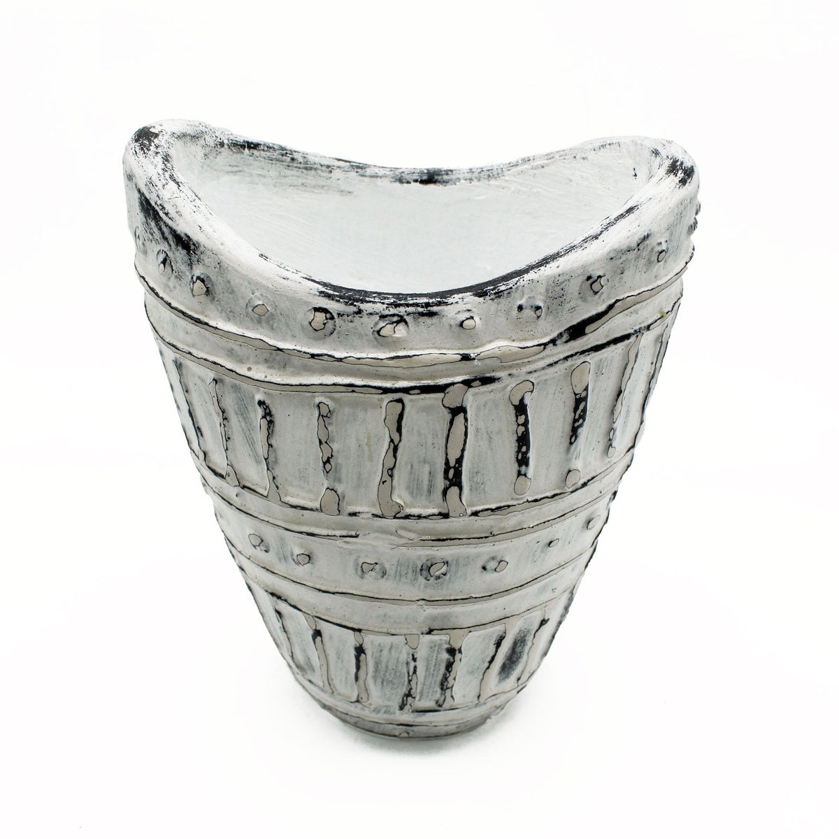 Aster Wide-Neck Ceramic Vase