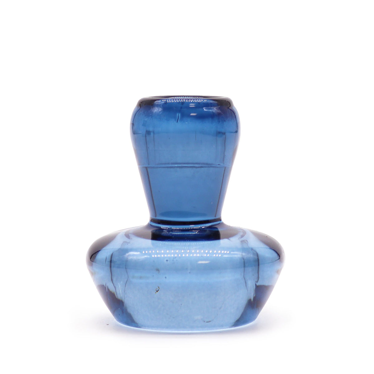Tealight pressed glass Mushroom Flip Dinner Candle / Tealight Holder - Royal Blue Product Image