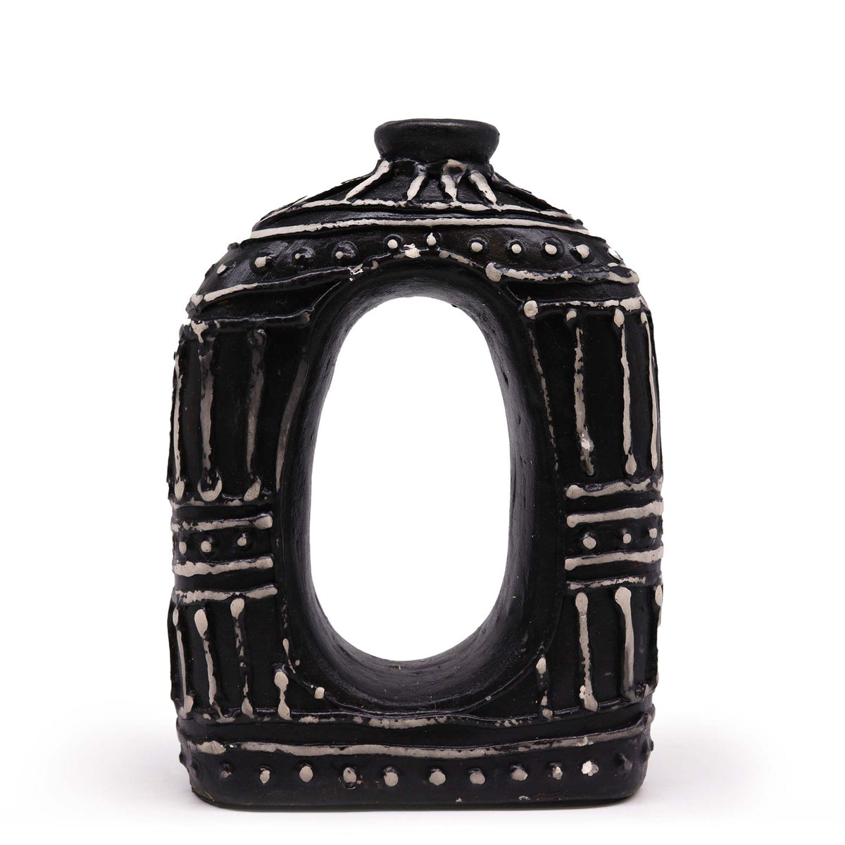 Oval Donut Medium Terracotta Shaped Vase Product Image